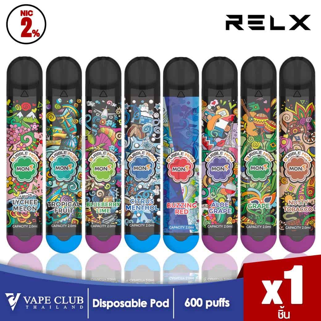 Relx X BUBBLEMON 600 Puffs Disposable Pod