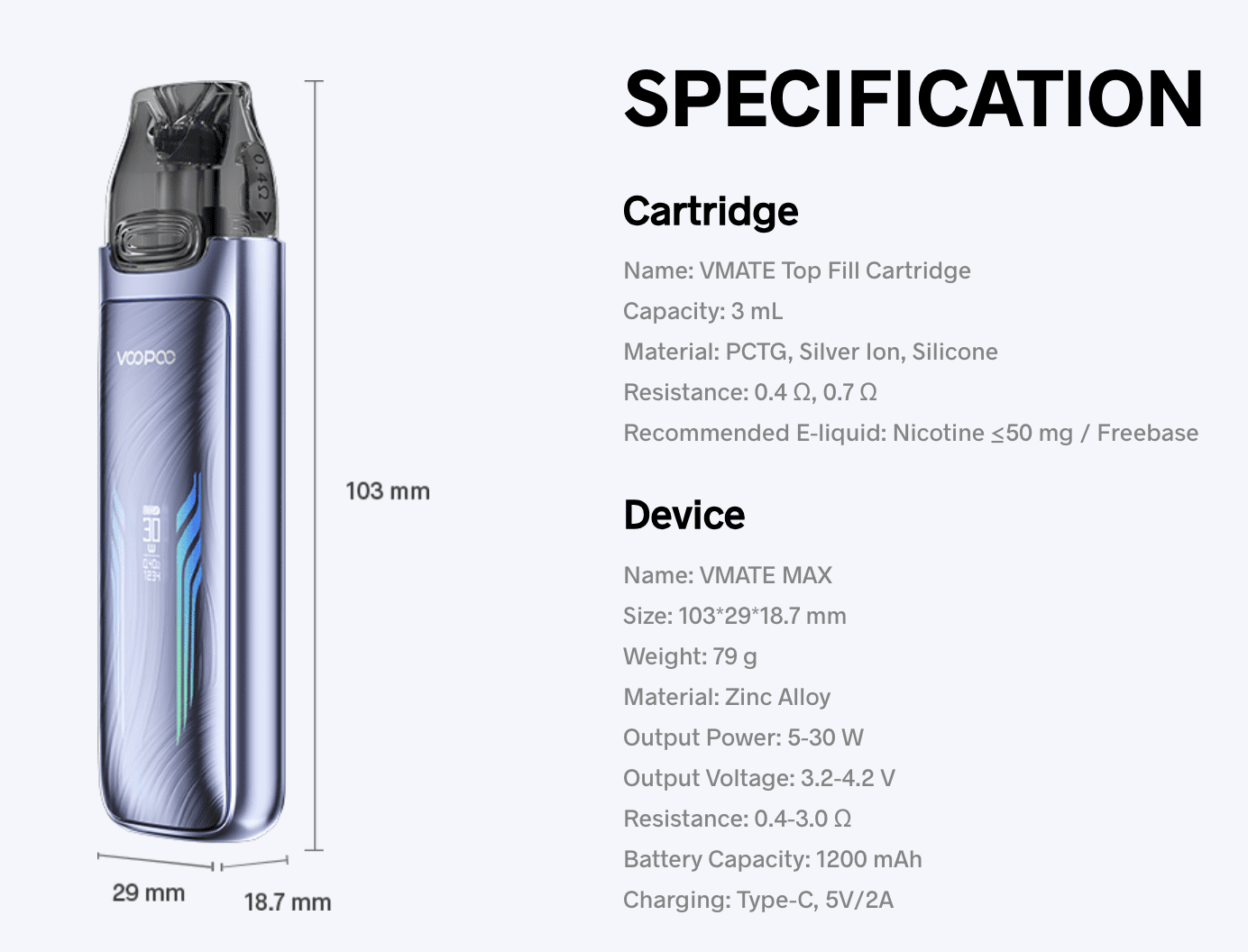 Voopoo Vmate Max Pod System