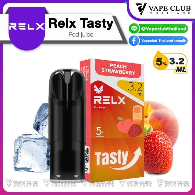 Relx Tasty Pod Juice ml strawberry peach
