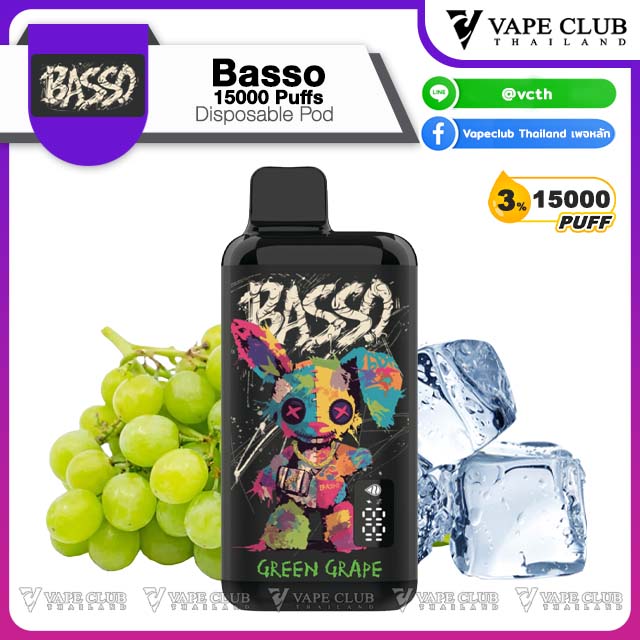 Basso Puffs Disposable Pod Green Grape