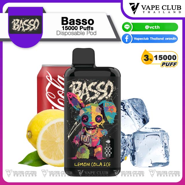 Basso Puffs Disposable Pod Lemon Cola Ice