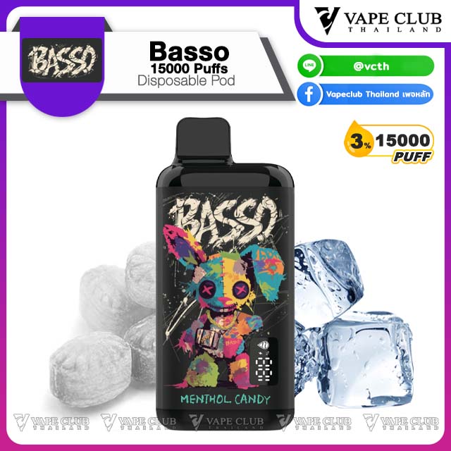 Basso Puffs Disposable Pod Menthol Candy