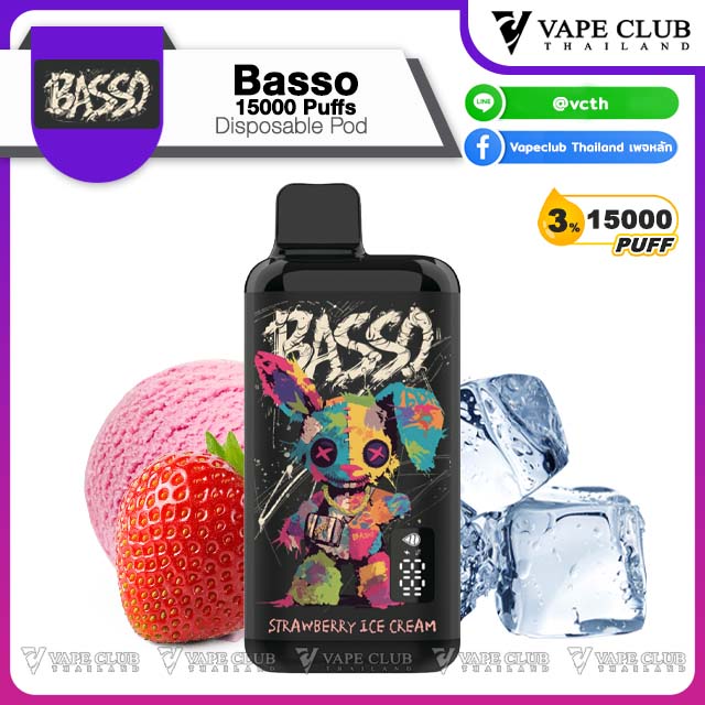 Basso Puffs Disposable Pod Strawberry Ice Cream