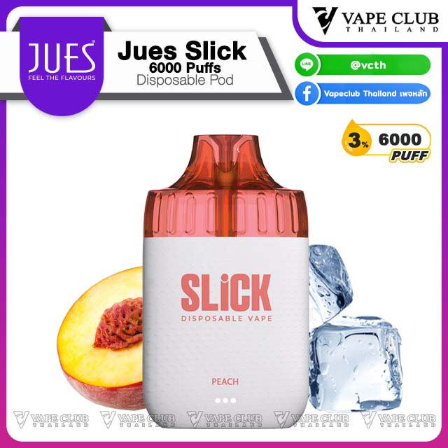 Jues Slick Puffs Disposable Pod Peach