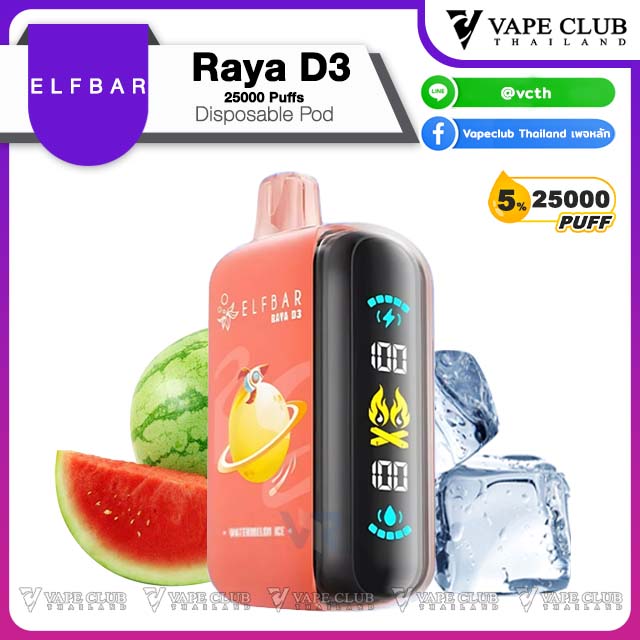 Elfbar Raya D Puffs Disposable Pod Watermelon Ice