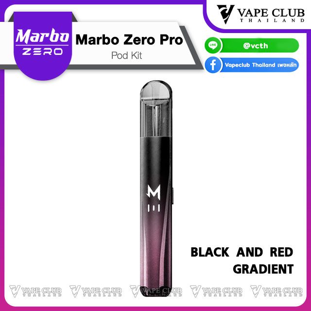 Marbo Zero Pro Pod Kit Black And Red Gradient