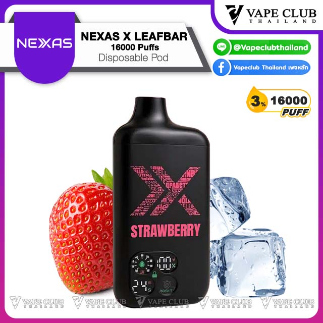 NEXAS X LEAFBAR Puffs Disposable Pod Strawberry
