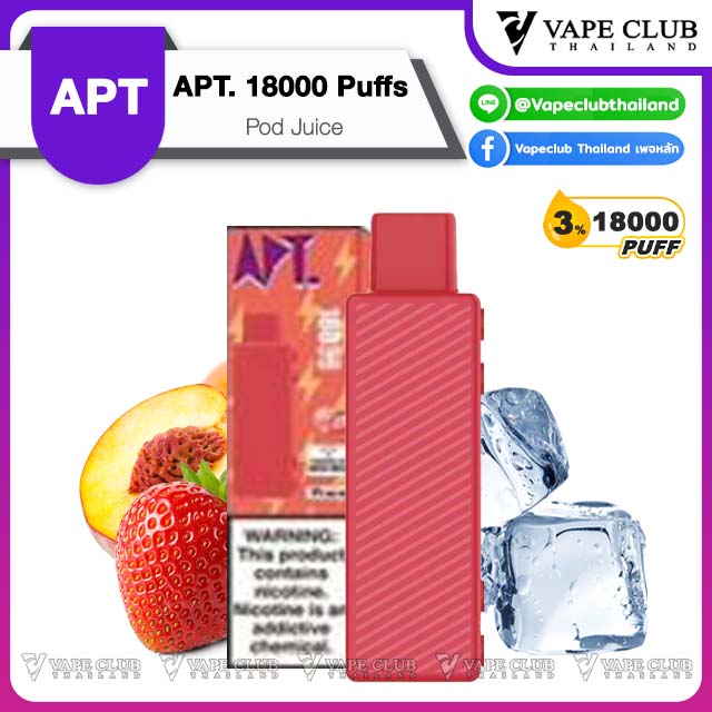 APT Puffs Pod Juice Peach Strawberry