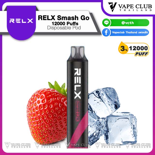 RELX Smash Go Puffs Disposable Pod Strawberry Ice