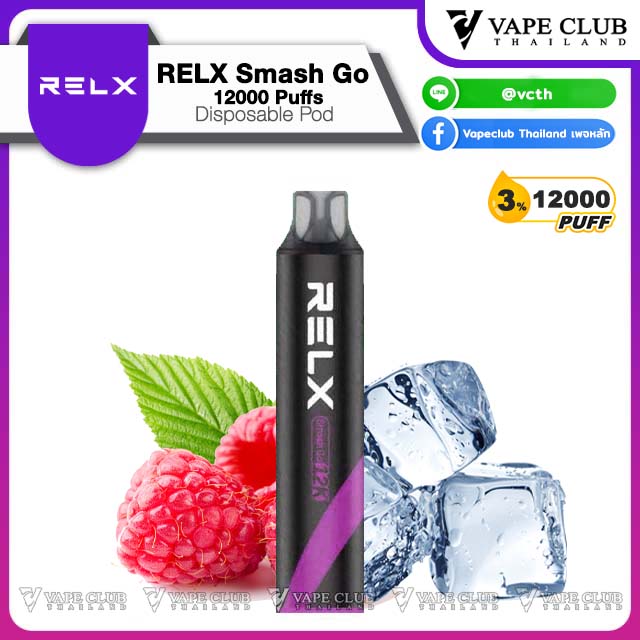 RELX Smash Go Puffs Disposable Pod Pink Berry Nic